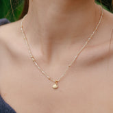 Mother of Pearl Long Necklace with Charm