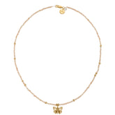 Mystical Moonstone Necklace with Butterfly charm