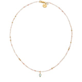 Magic Opal Long Necklace with Charm