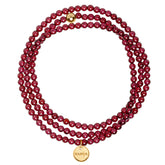 Garnet Amuleto Wrap Bracelet - Small bead